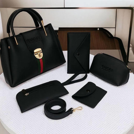 6 Pieces Handbag Set | Stylish Women’s Bags | Shoulder, Tote, Crossbody & Wallet Combo