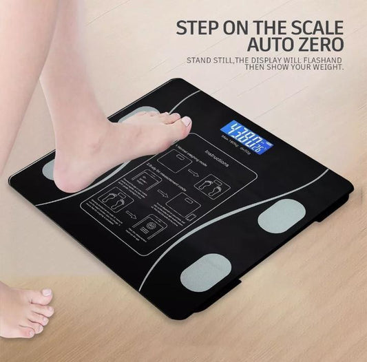 Smart Wireless Bluetooth Digital Weight Scale – Max 180kg, Precision D=50g, Body Weight Monitoring