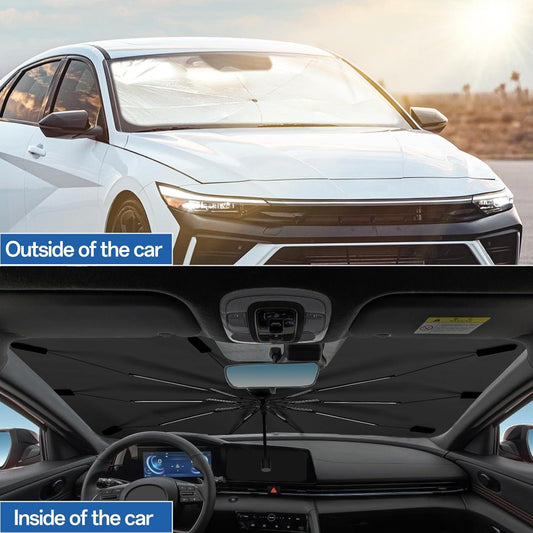 Car Sun Shade Umbrella – Foldable Windshield Sun Protector