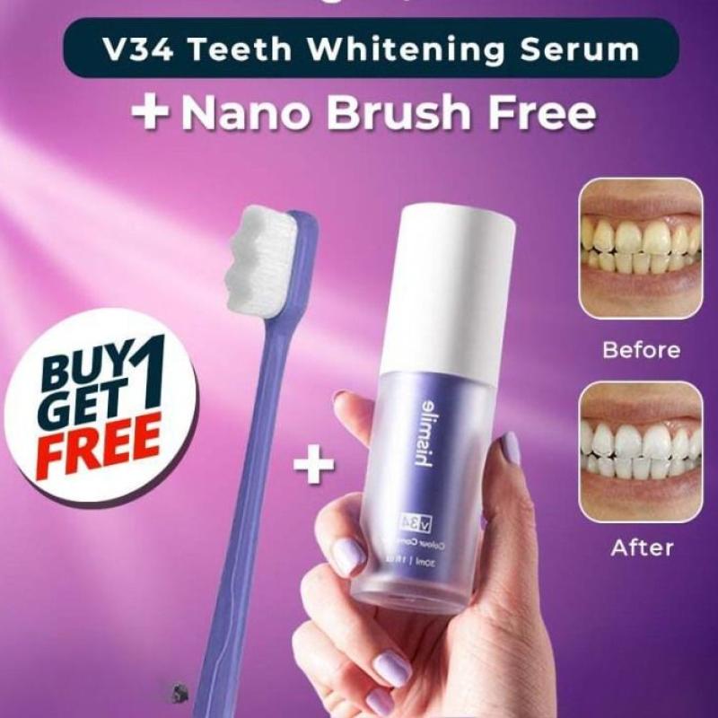 Pack Of 1 Nano teeth Brush Plus Hismiles Deal Teeth Brightening V34 Colour Corrector Serum Micro Nano Deal For Sensitive Gums Toothbrush